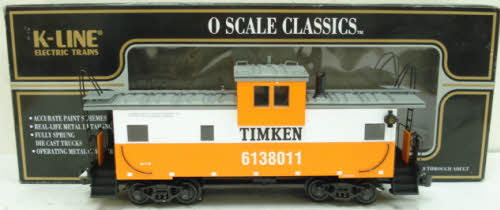 K-Line K613-8011 Timken Classic Lighted Caboose LN/Box