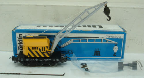 Marklin 4671 HO Scale Crane Car with Operating Crane