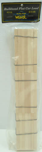 Weaver P715 O Scale Wood Bulkhead Flatcar Load