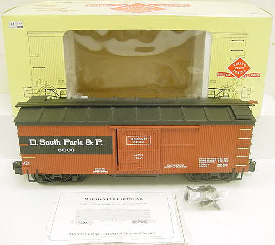 Aristo-Craft 86002 G Denver, South Park, and Pacific Wood Boxcar
