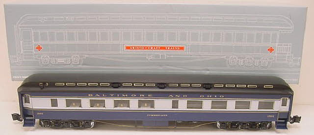 Aristo-craft 31502 G Scale B&O "Cumberland" Heavyweight Diner - Metal Wheels