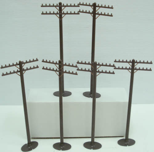 Weaver P737 O Scale 6" Telephone Poles (Pack of 6)