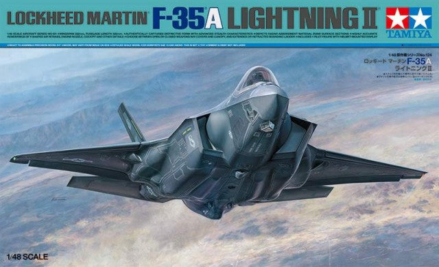 Tamiya 61124 1:48 Lockheed F-35 A Lightning II Military Aircraft Plane Model Kit