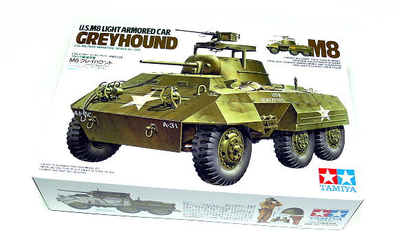 Tamiya 35228 1:35 U.S. M8 Light Truck Greyhound Military Vehicle Model Kit