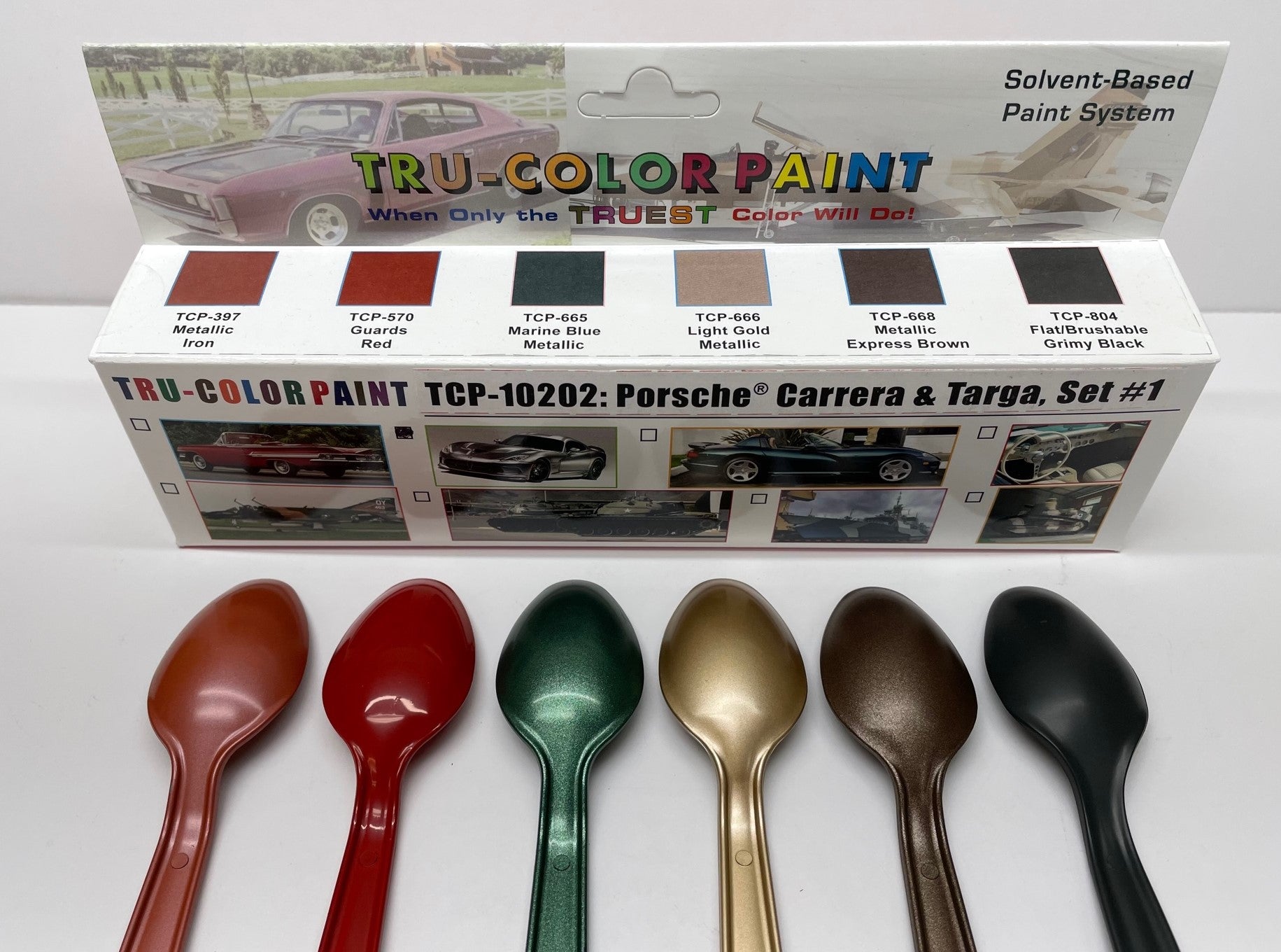 Tru-Color 10202 Porsche Carrera & Targa Paint Set #1 - 1 oz. Bottles (Set of 6)