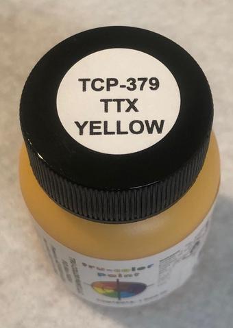 Tru-Color 379 Railroad Color Acrylic Paint TTX Yellow 1 oz. Bottle