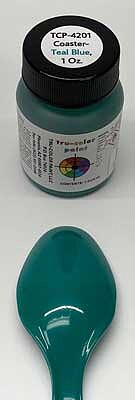 Tru-Color 4201 Railroad Color Acrylic Paint Coaster Teal Blue - 1 oz. Bottle