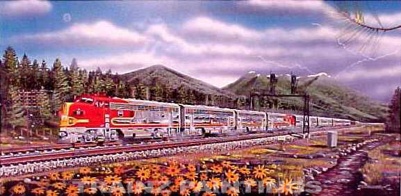 Robert West 370 Santa Fe Thanks for the Memories I' Railroad Art Print - Signed
