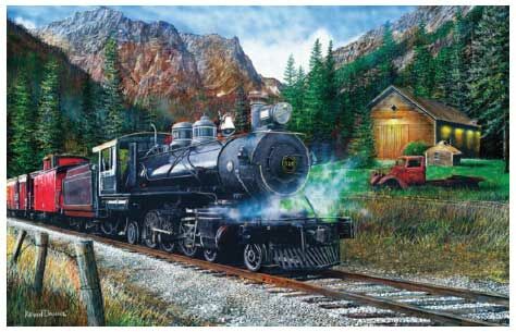 Train Enthusiast Vendors 55743 19 x 30" The Leinad Express 1000 Piece Puzzle