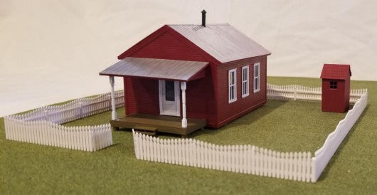 Tichy 7021 HO One-Room Schoolhouse with Outhouse  Building Kit