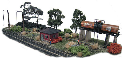 The N Scale Architect 10031 N Diesel Fueling Depot Laser-Cut Wood Kit