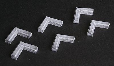 The N Scale Architect 20085 N Roof Ductwork 90° Sections (Pack of 6)
