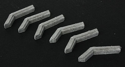 The N Scale Architect 20086 N Roof Ductwork 45° Sections (Pack of 6)