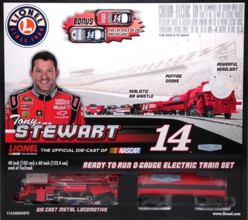 Lionel T1428 Tony Stewart NASCAR O Gauge Steam Train Set