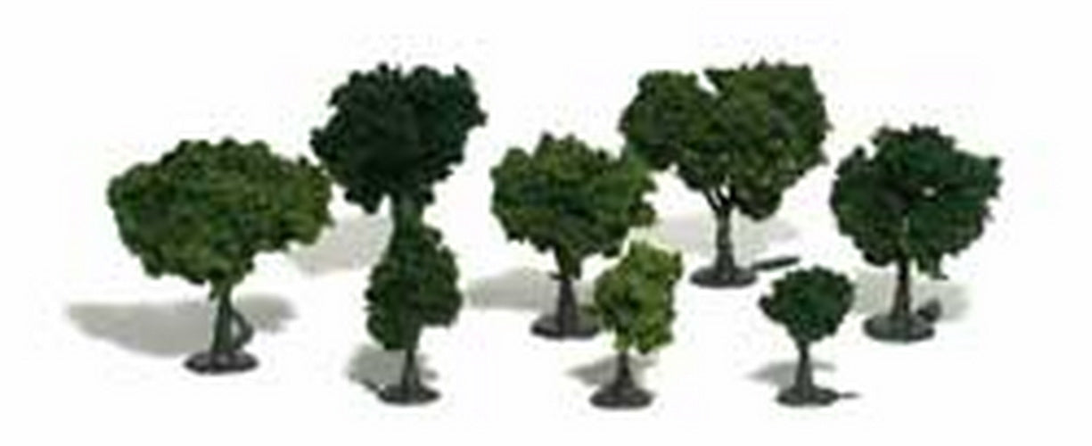 Woodland Scenics TR1070 3/4-2" Green Decid Val Pack Realistic Trees (Pack of 38)