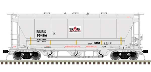 Atlas 20006836 HO BNBX Master Plus Trinity 3230 3-Bay Covered Hopper RTR #95495