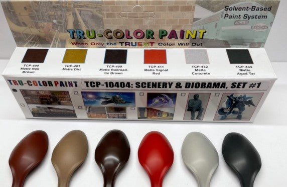 Tru-Color 10404 Scenery and Diorama Paints #1 (Set of 6)