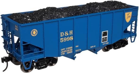 Atlas 3009102 O Delaware & Hudson 55-Ton 2-Bay Fishbelly Hopper #5998