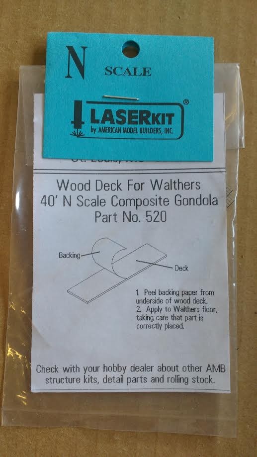 American Model Builders 520 N Walthers Gondola Deck Kit (Pack of 2)