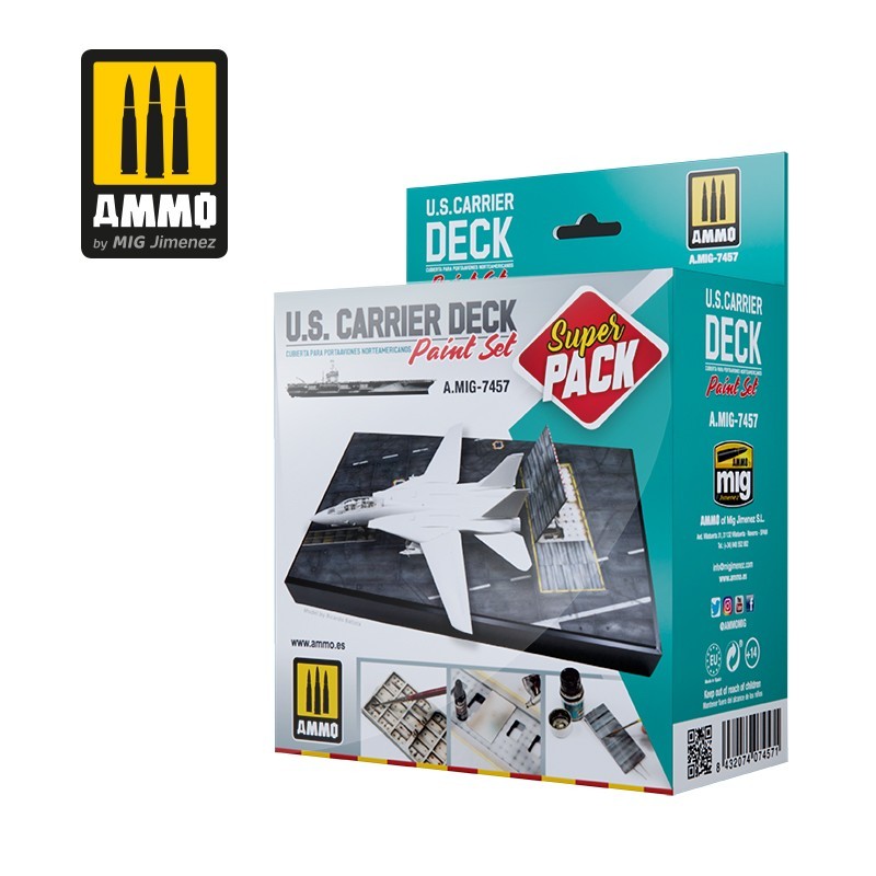 Mig Jimenez A.MIG-7457 U.S. Carrier Deck - 10/17/35 ml Paint Bottle (Set of 11)