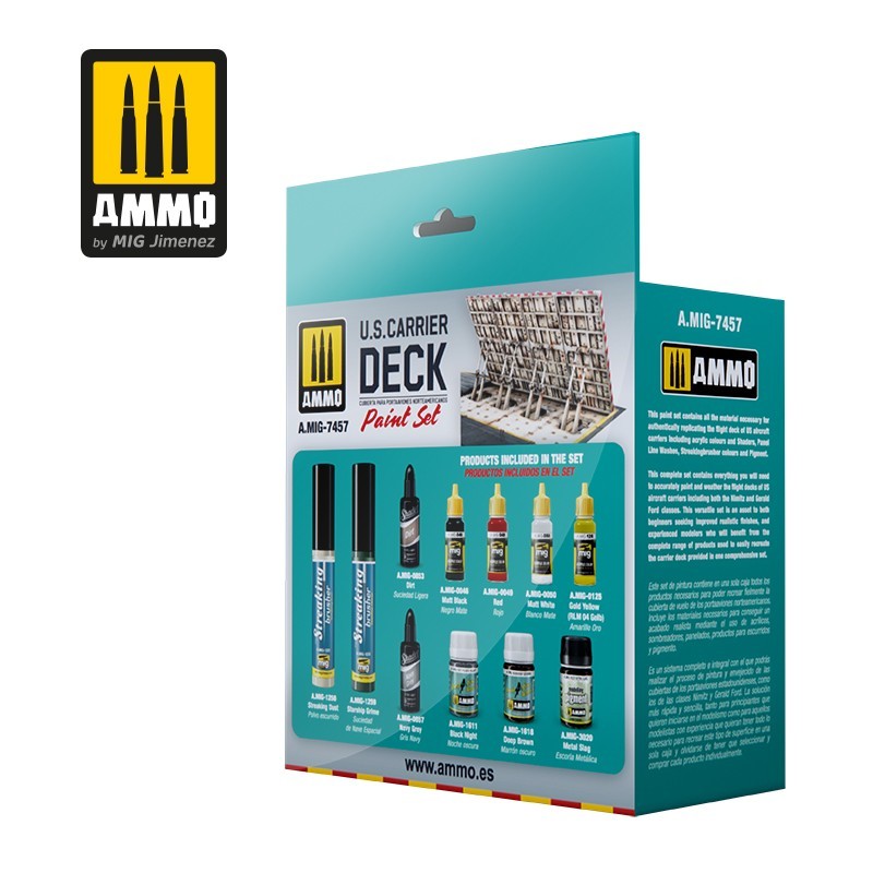 Mig Jimenez A.MIG-7457 U.S. Carrier Deck - 10/17/35 ml Paint Bottle (Set of 11)