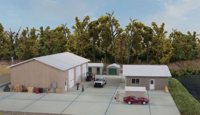 Walthers 933-4122 HO Vehicle Maintenance Facility Building Kits (Set of 5)