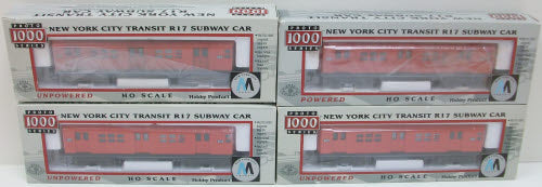 Walthers 920-31015 HO Scale Proto 1000 R17 Subway Cars 4-Pack