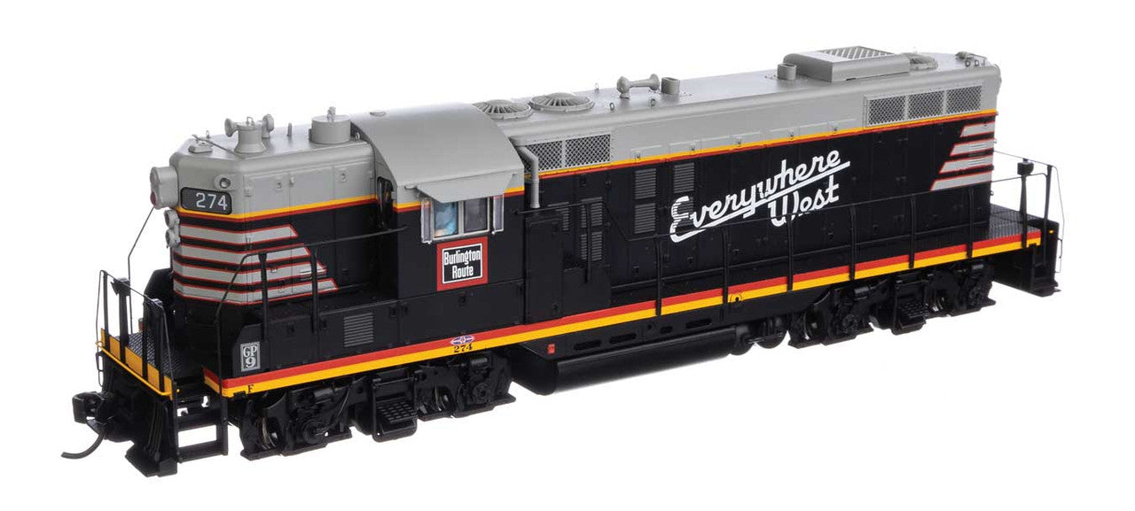 Walthers 920-42713 HO CB&Q EMD GP9 Phase I Diesel #274 w/ LokSound5 & DCC