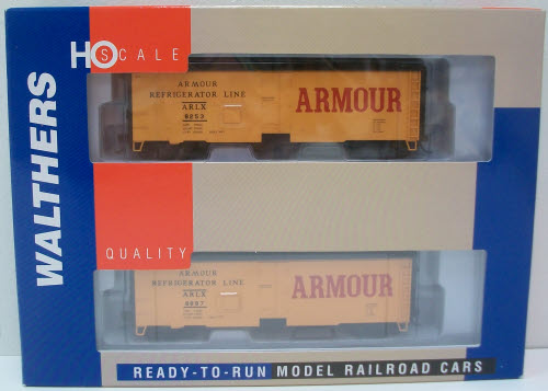 Walthers 932-22573 HO Armour 40' Meat Reefers (Set of 2)