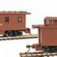 Walthers 932-27582 HO AT&SF Santa Fe 1300 Series  Wood Caboose (Set of 2)
