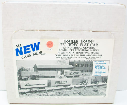 Walthers 932-53A 75' TOFC Flat Car Trailer Train Set