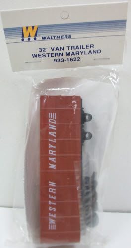 Walthers 933-1622 HO Western Maryland 32'''' Van Trailer Kit