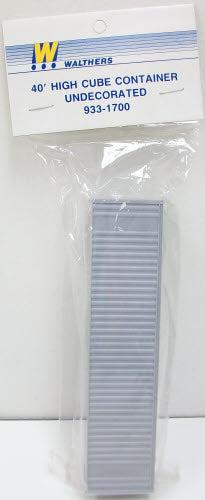 Walthers 933-1700 Undecorated 40' HC Container