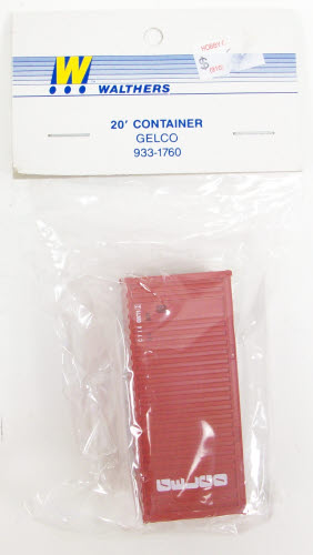 Walthers 933-1760 HO Scale Gelco 20' Plastic Container