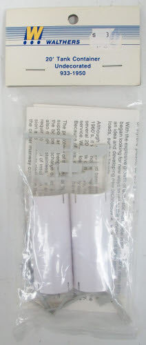 Walthers 933-1950 Undecorated 20' Tank Container Kit