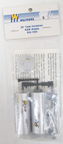 Walthers 933-1955 HO K&W Alaska 20' Tank Container Kit