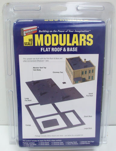 Walthers 933-3721 HO Scale Modulars Flat Roof & Base Kit