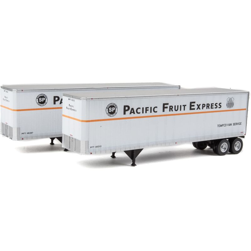 Walthers 949-2514 HO Pacific Fruit Express 40' Trailmobile Trailer (Set of 2)