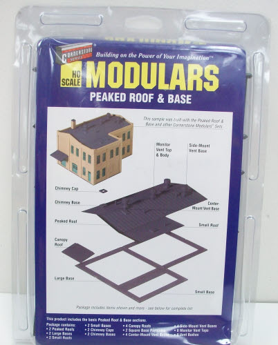 Walthers 933-3720 HO Walthers Modulars Peaked Roof & Base Kit