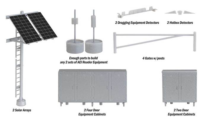 Walthers 949-4139 HO Modern Trackside Detail Kit (Set of 16)
