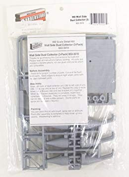 Walthers 933-3510 HO Wall Side Dust Collector Plastic Kit (Pack of 3)