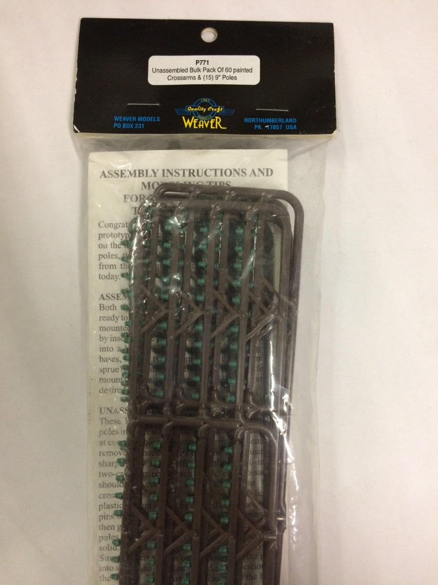 Weaver P771 Unassembled Bulk Pack of 60 Painted Crossarms & 9