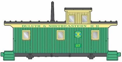 Walthers 932-7687 HO DMIR G2 Wood Caboose D&NE #07