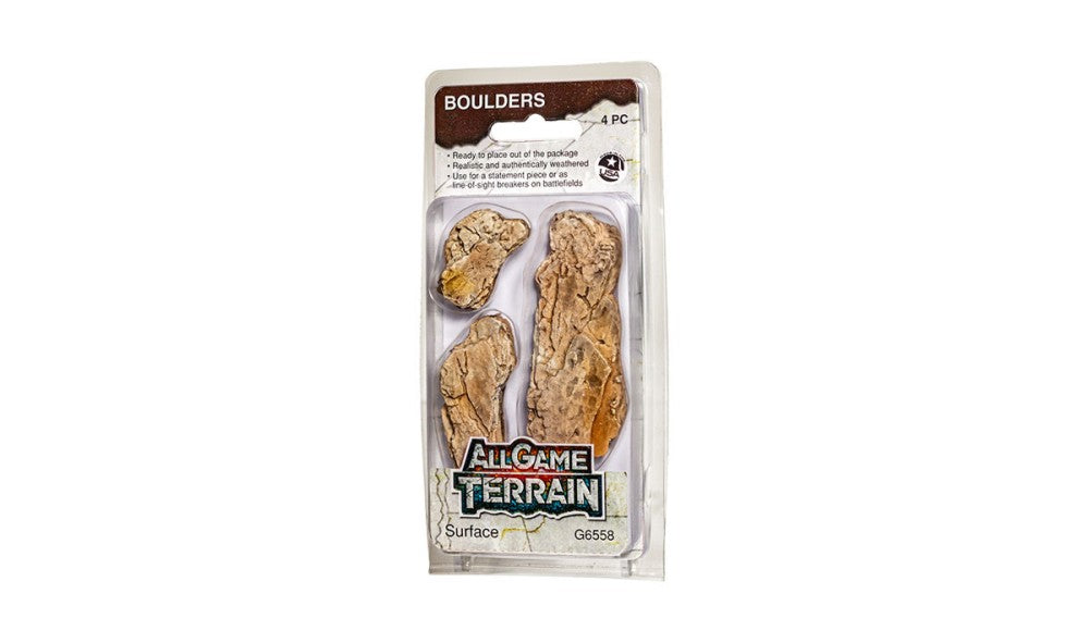Woodland Scenics G6558 All Game Terrain Surface Boulders (Set of 4)