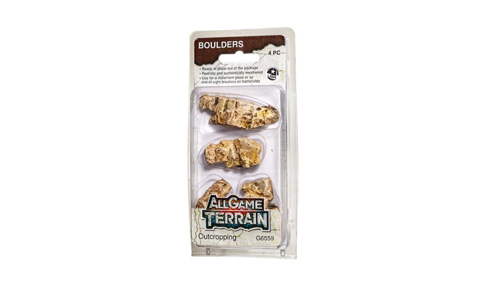 Woodland Scenics G6559 All Game Terrain Outcropping Boulders (Set of 4)