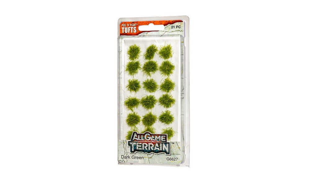 Woodland Scenics G6627 All Game Terrain Dark Green Shrubs Tufts (Pack of 21)