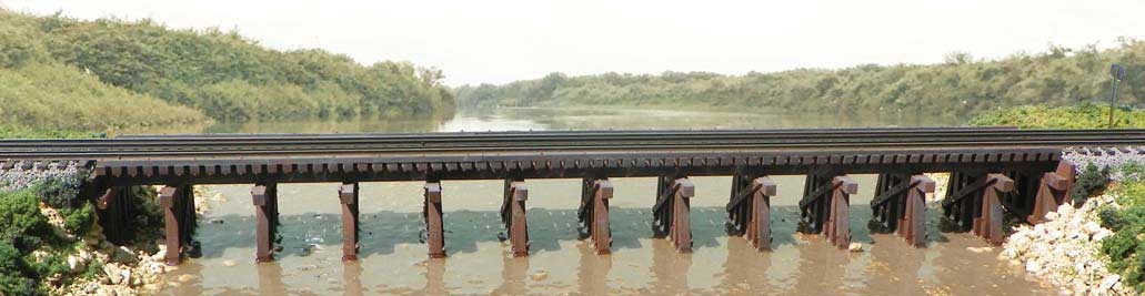 B.T.S. 7144 S Wood Estuary Railroad Trestle Laser-Cut Wood Kit