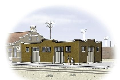 Walthers 933-3804 N Scale Santa Fe-Style Brick Freight House Building Kit