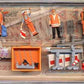 Preiser 10347 HO Road Sweepers Figures with Accessories (Set of 4)